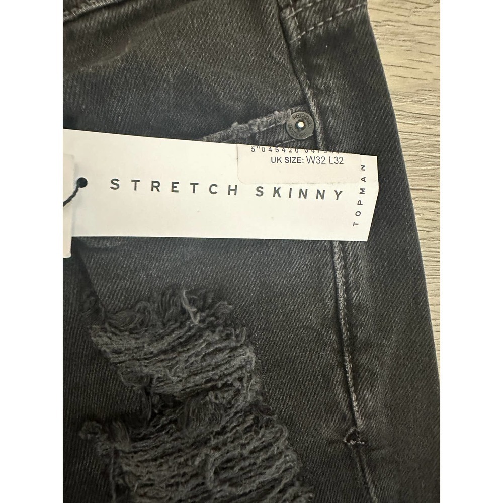TOPMAN Stretch Skinny Jeans In Black - Picture 9 of 13